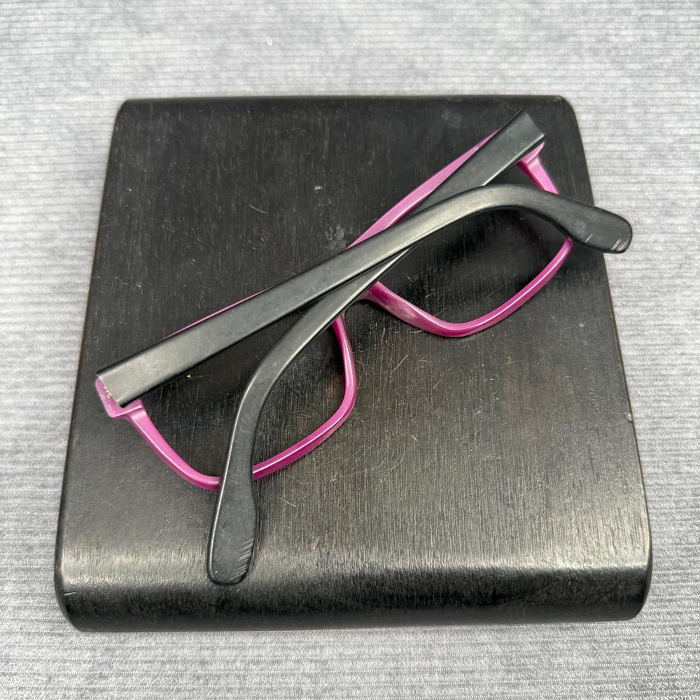 Carraro Eyewear Design 153 Purple Black Rectangular Y2k Frames Italy 55-15-140 - Picture 9 of 14